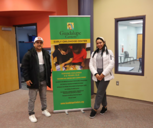 Kleibert and his wife at the Early Childhood Center. Guadalupe Centers